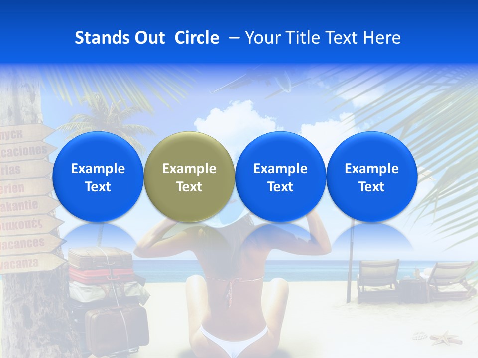 Female Sea Relax PowerPoint Template