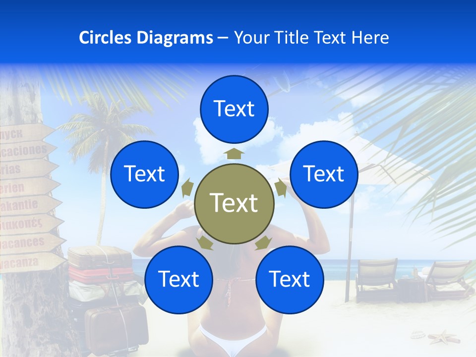 Female Sea Relax PowerPoint Template