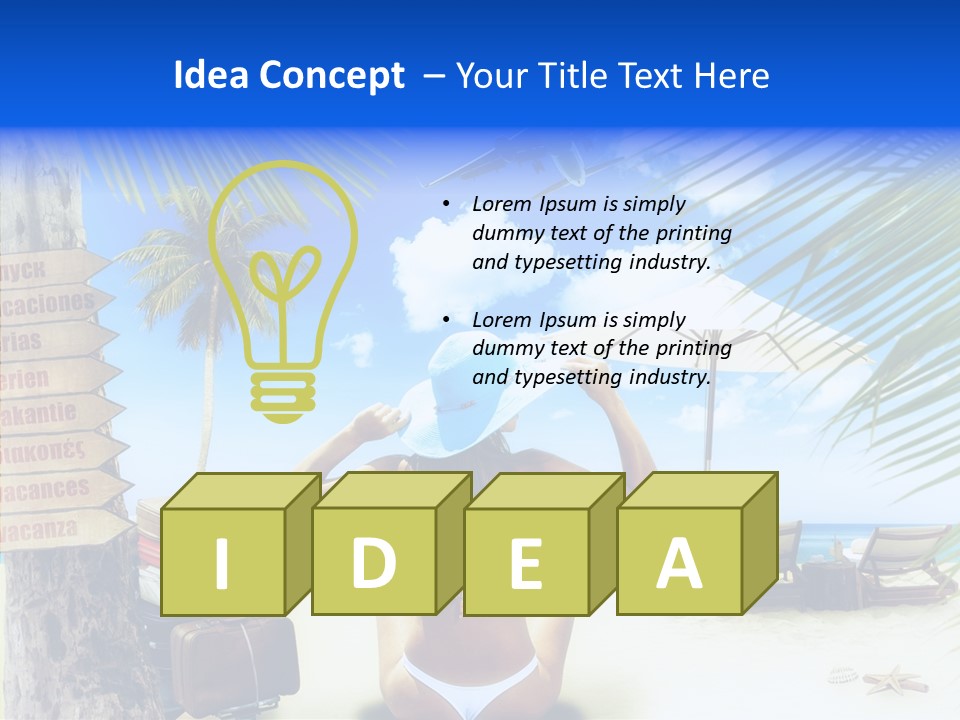 Female Sea Relax PowerPoint Template