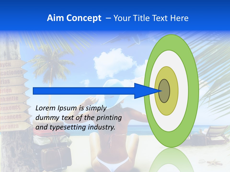 Female Sea Relax PowerPoint Template