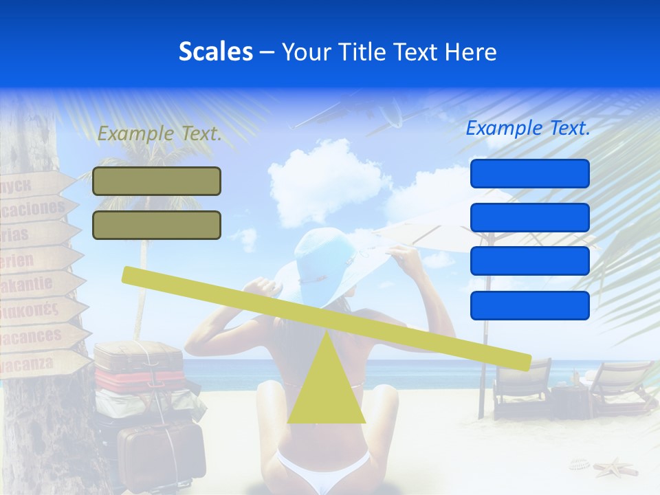 Female Sea Relax PowerPoint Template