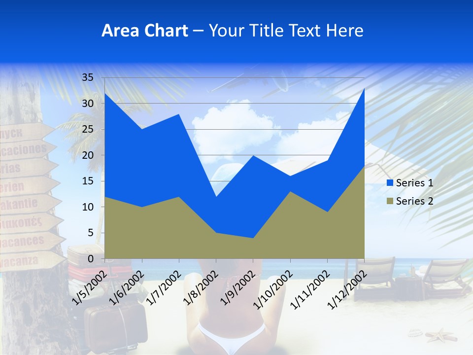 Female Sea Relax PowerPoint Template