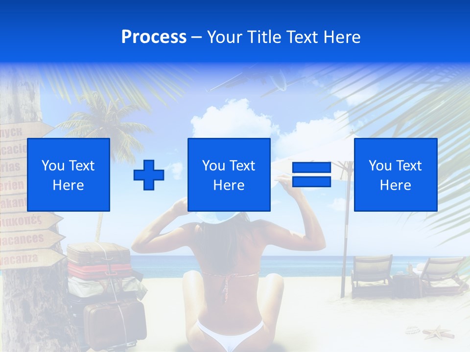 Female Sea Relax PowerPoint Template
