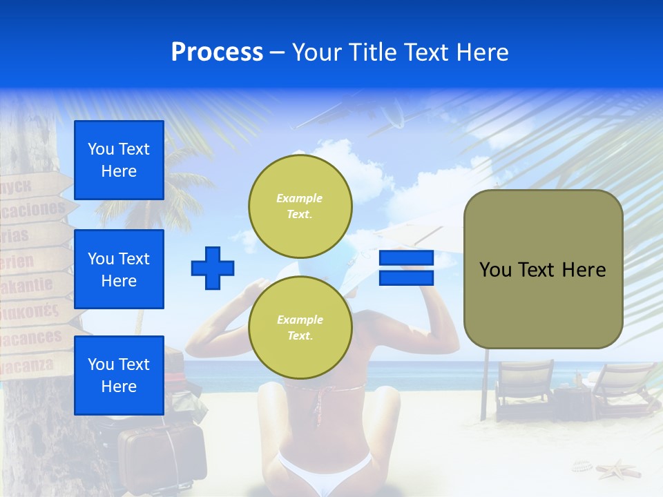 Female Sea Relax PowerPoint Template