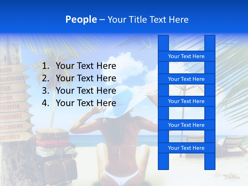 Female Sea Relax PowerPoint Template