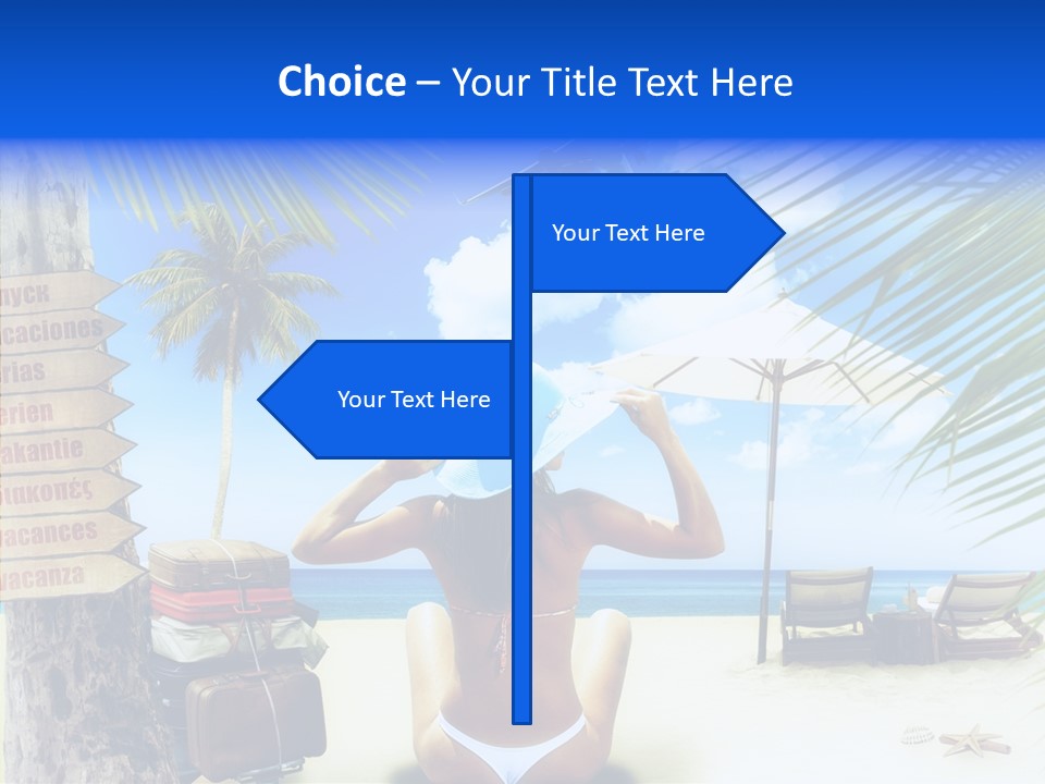 Female Sea Relax PowerPoint Template