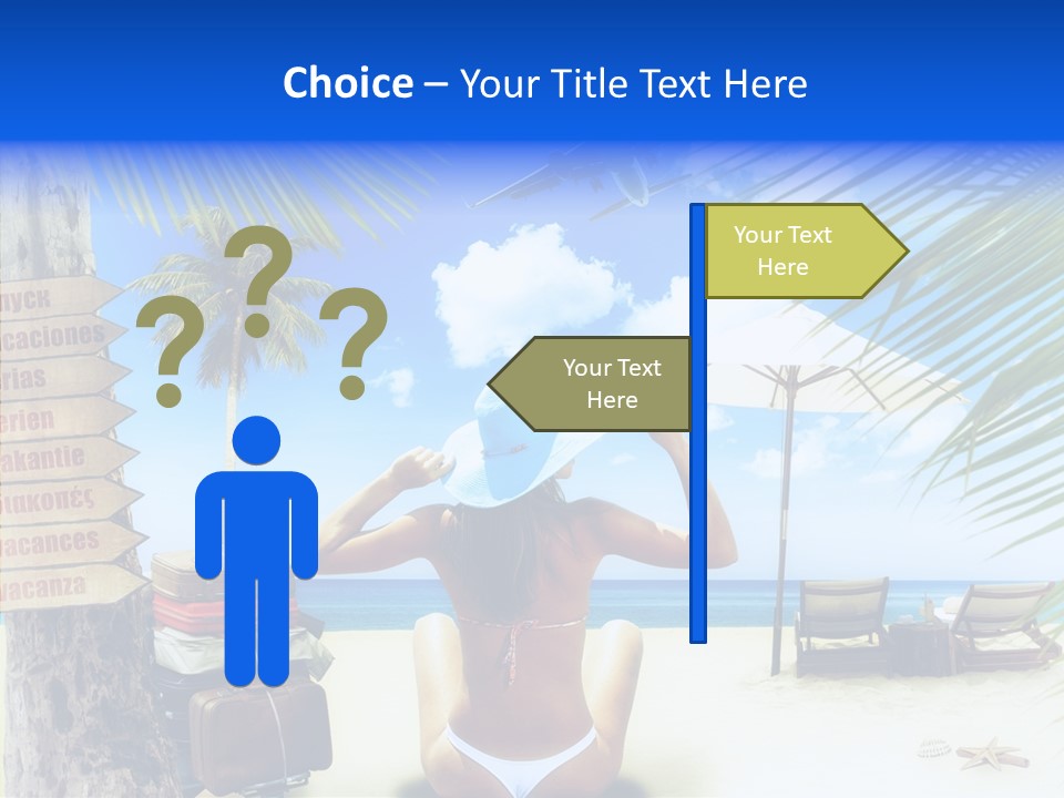 Female Sea Relax PowerPoint Template