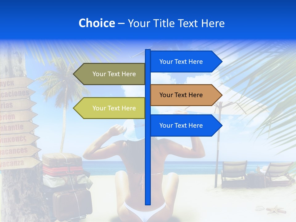 Female Sea Relax PowerPoint Template