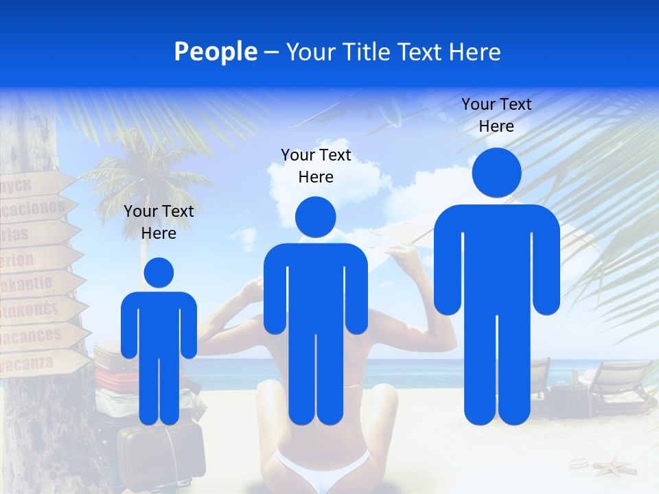 Female Sea Relax PowerPoint Template