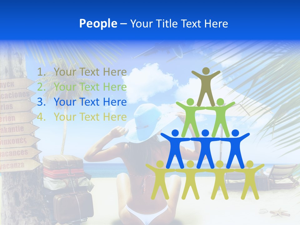 Female Sea Relax PowerPoint Template