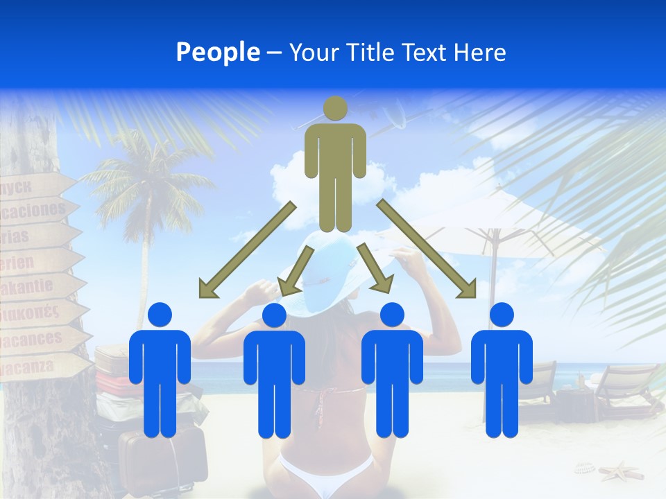 Female Sea Relax PowerPoint Template