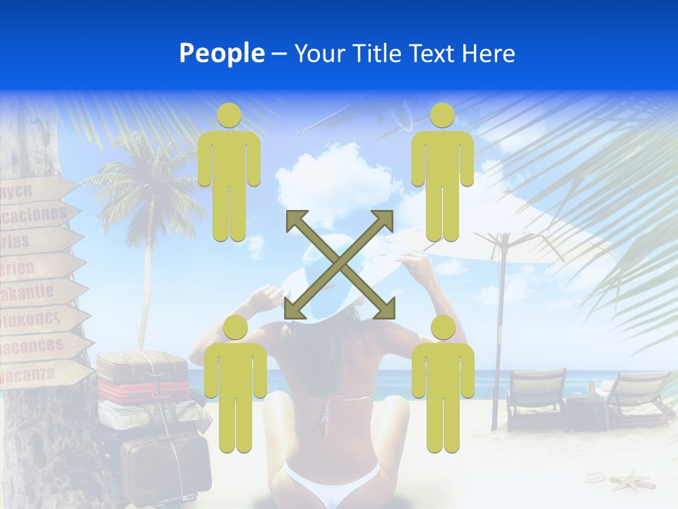 Female Sea Relax PowerPoint Template