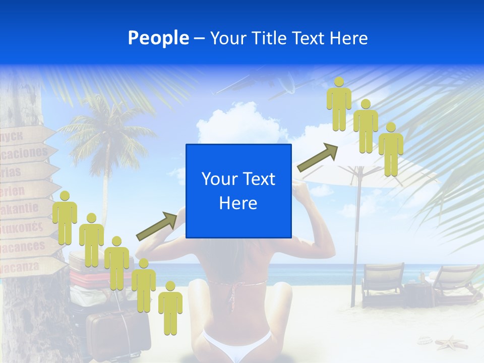 Female Sea Relax PowerPoint Template