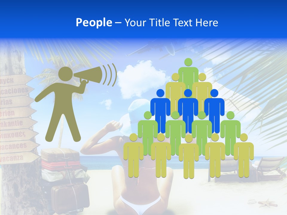 Female Sea Relax PowerPoint Template