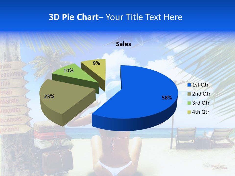 Female Sea Relax PowerPoint Template