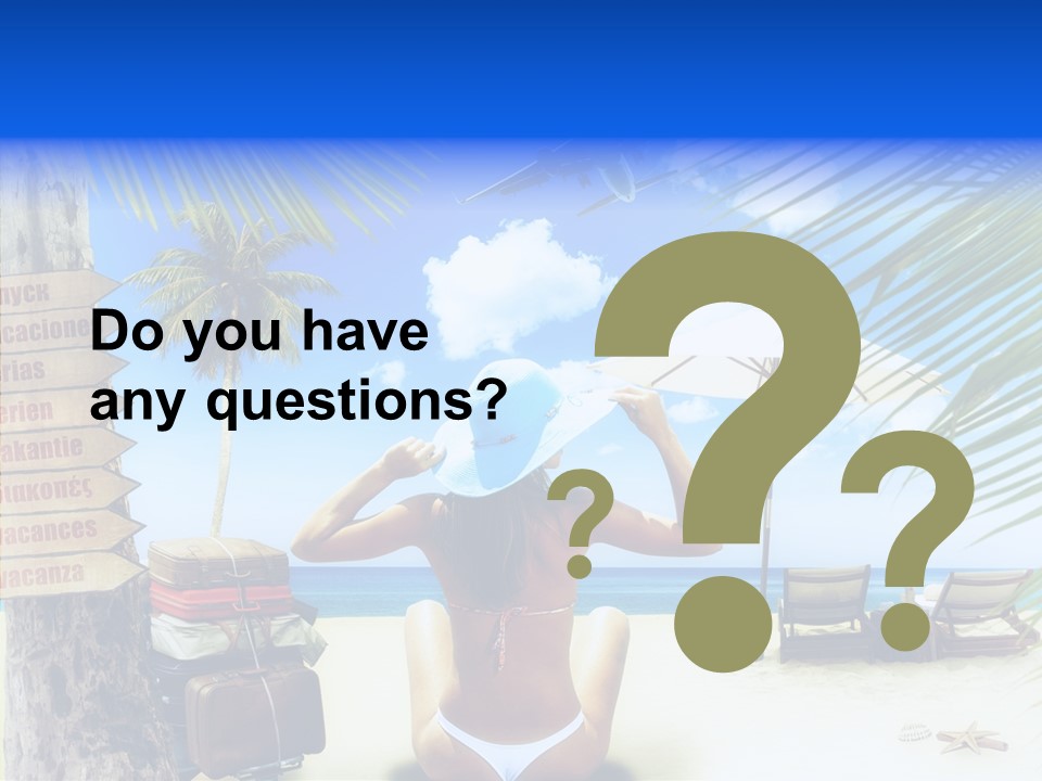 Female Sea Relax PowerPoint Template