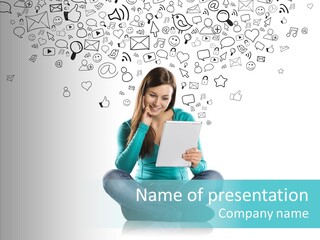 Connect Mail Hand PowerPoint Template