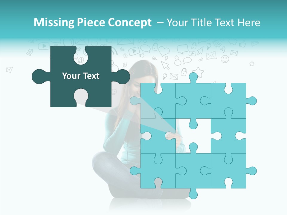 Connect Mail Hand PowerPoint Template