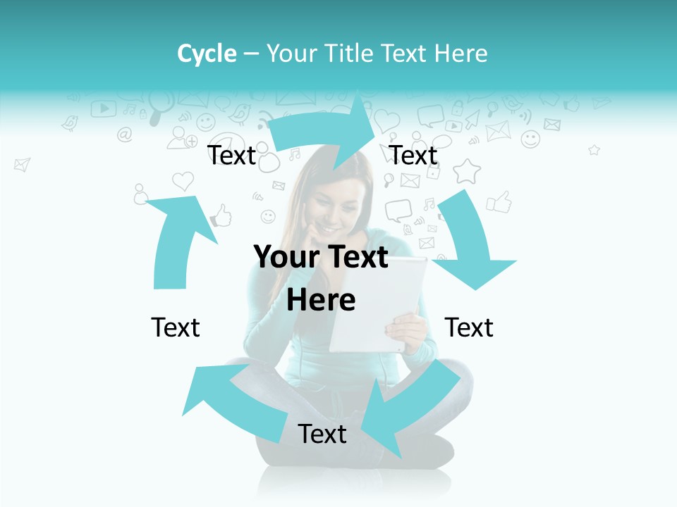Connect Mail Hand PowerPoint Template