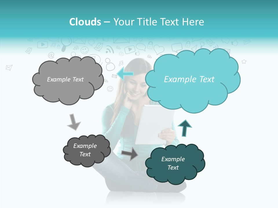 Connect Mail Hand PowerPoint Template