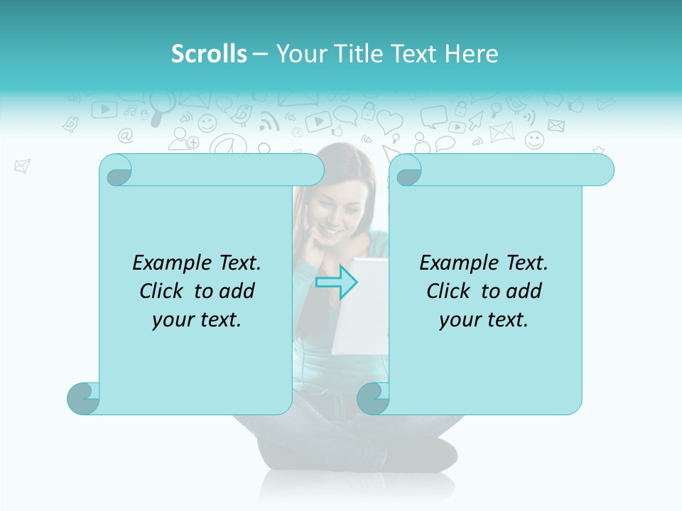 Connect Mail Hand PowerPoint Template
