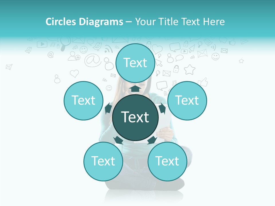 Connect Mail Hand PowerPoint Template
