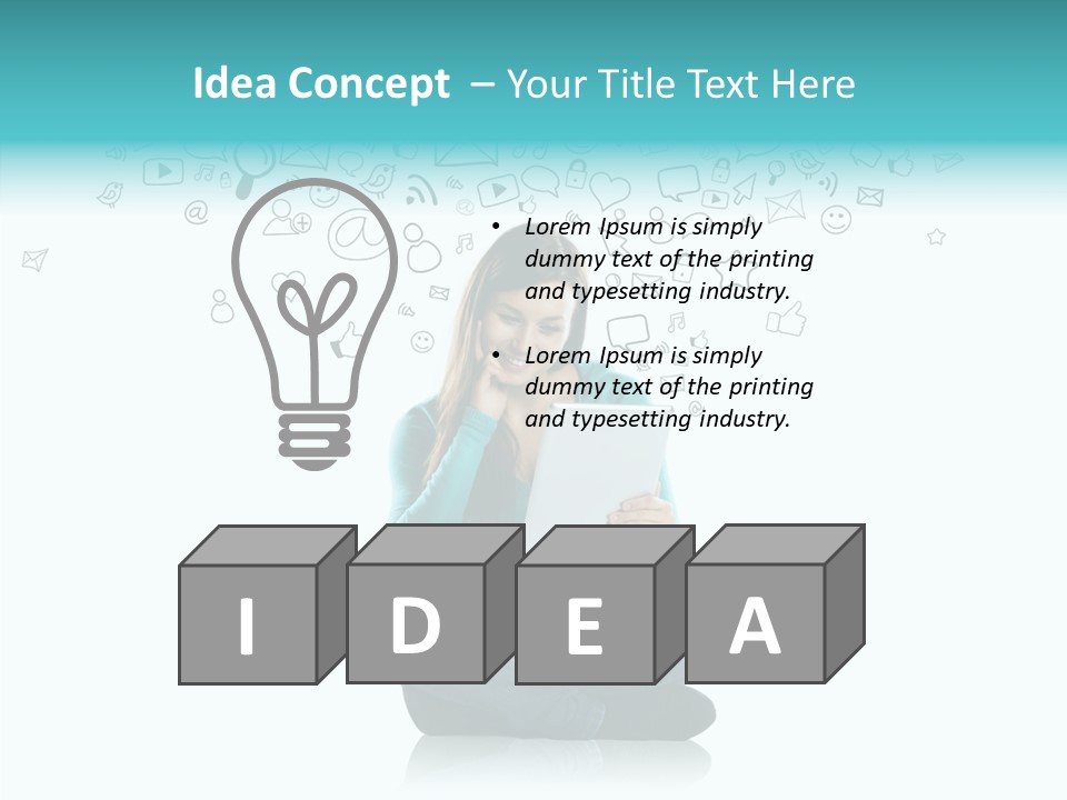 Connect Mail Hand PowerPoint Template