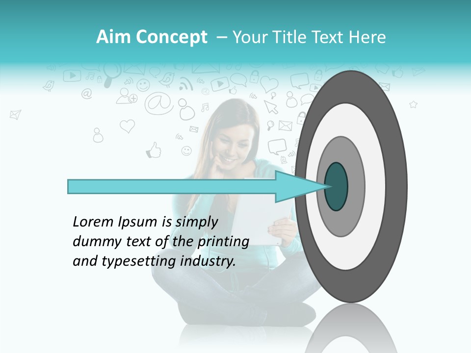 Connect Mail Hand PowerPoint Template