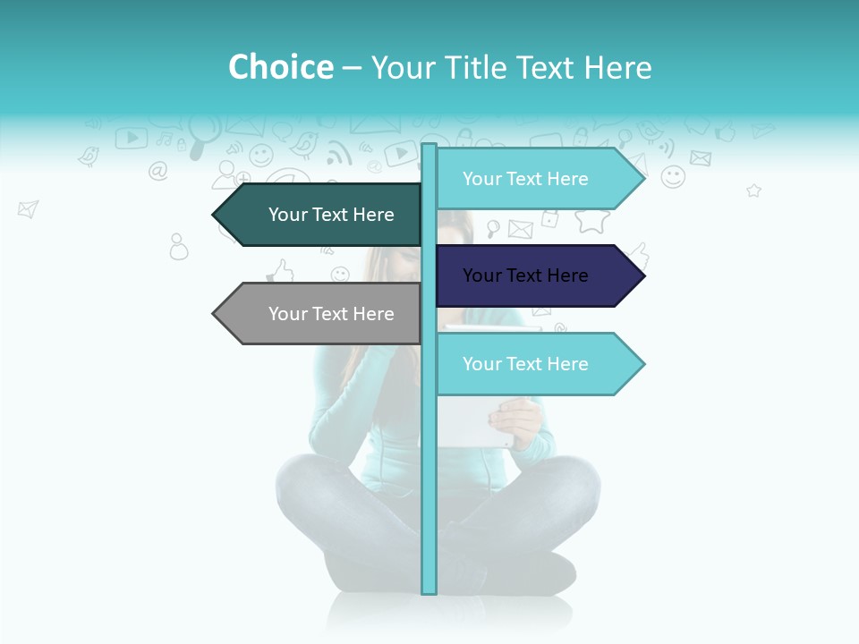 Connect Mail Hand PowerPoint Template