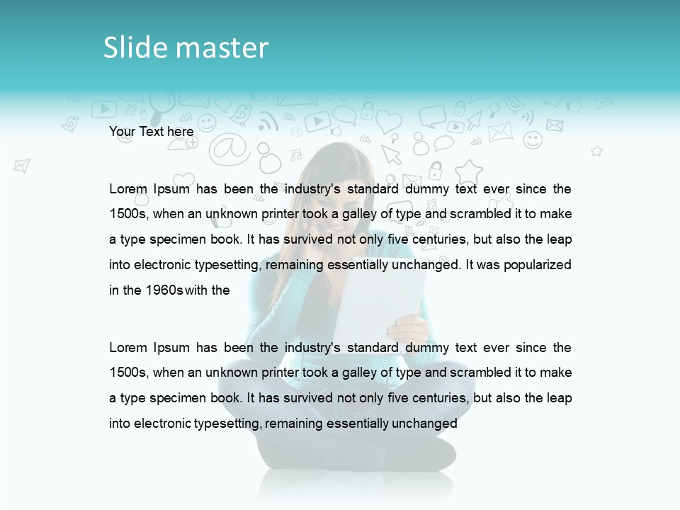 Digital Social Media Woman PowerPoint Template