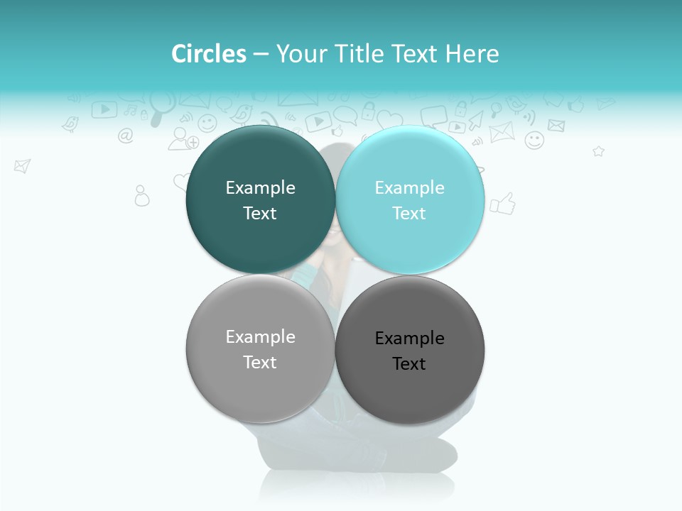 Digital Social Media Woman PowerPoint Template