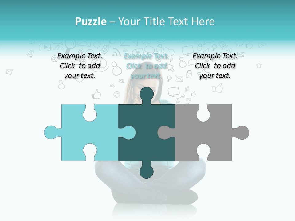 Digital Social Media Woman PowerPoint Template