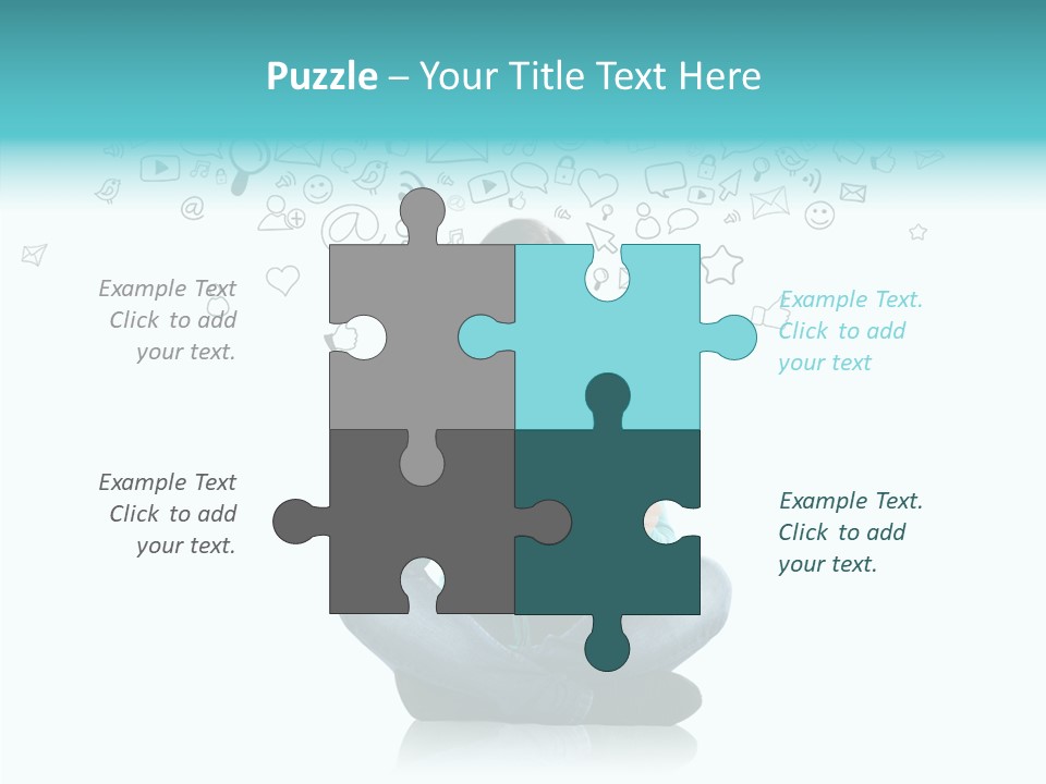 Digital Social Media Woman PowerPoint Template