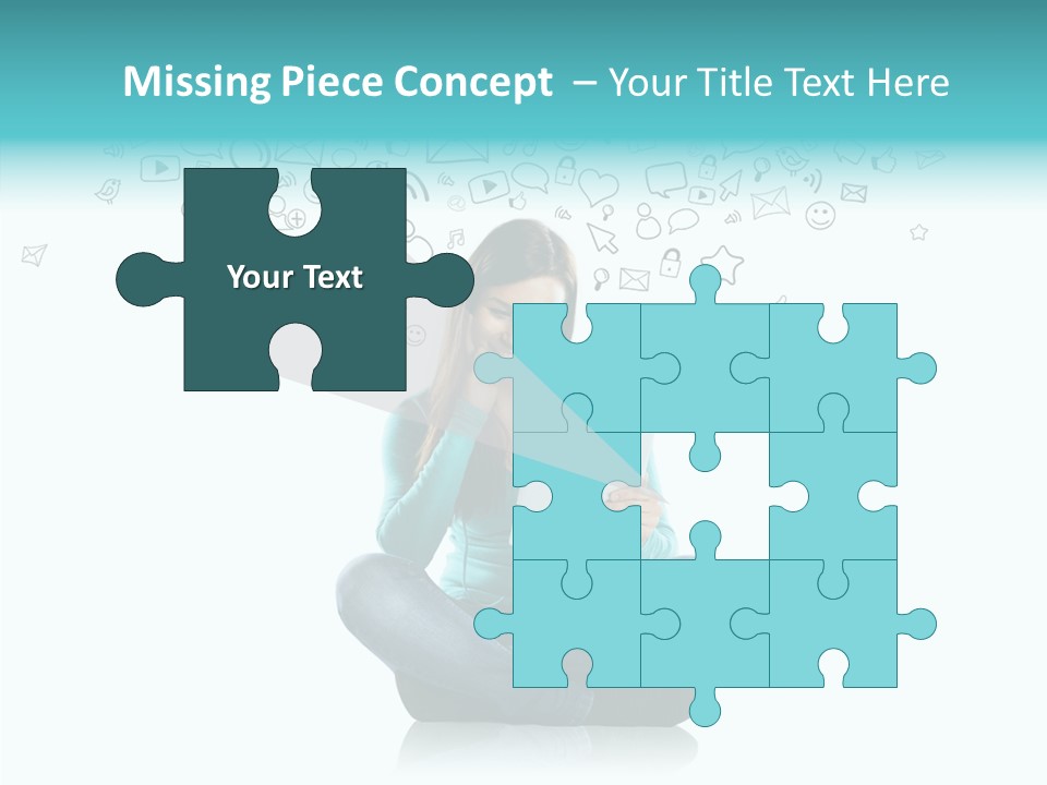 Digital Social Media Woman PowerPoint Template