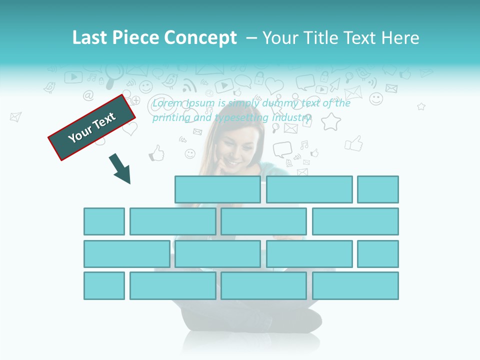 Digital Social Media Woman PowerPoint Template
