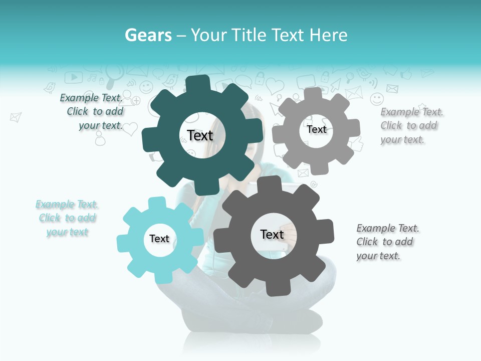 Digital Social Media Woman PowerPoint Template