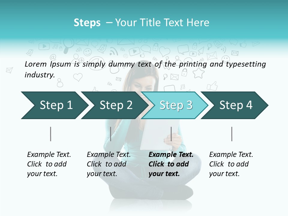 Digital Social Media Woman PowerPoint Template