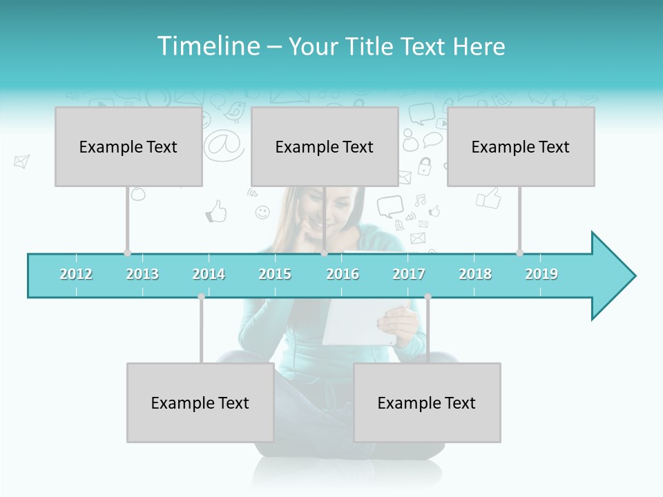 Digital Social Media Woman PowerPoint Template