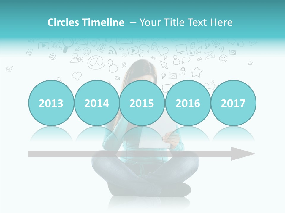 Digital Social Media Woman PowerPoint Template