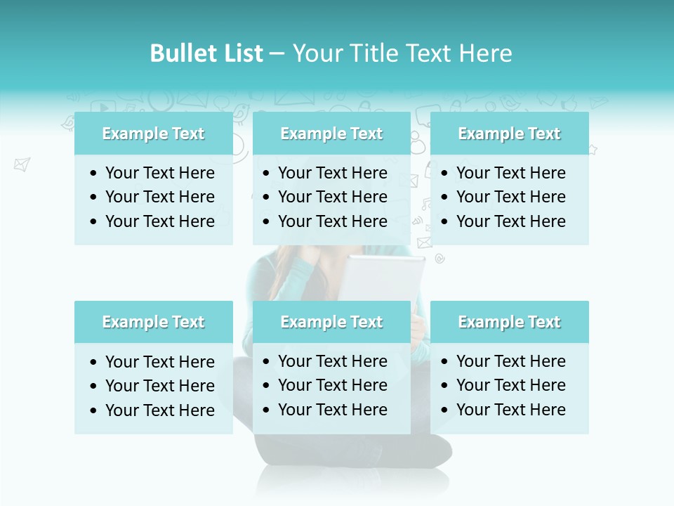 Digital Social Media Woman PowerPoint Template