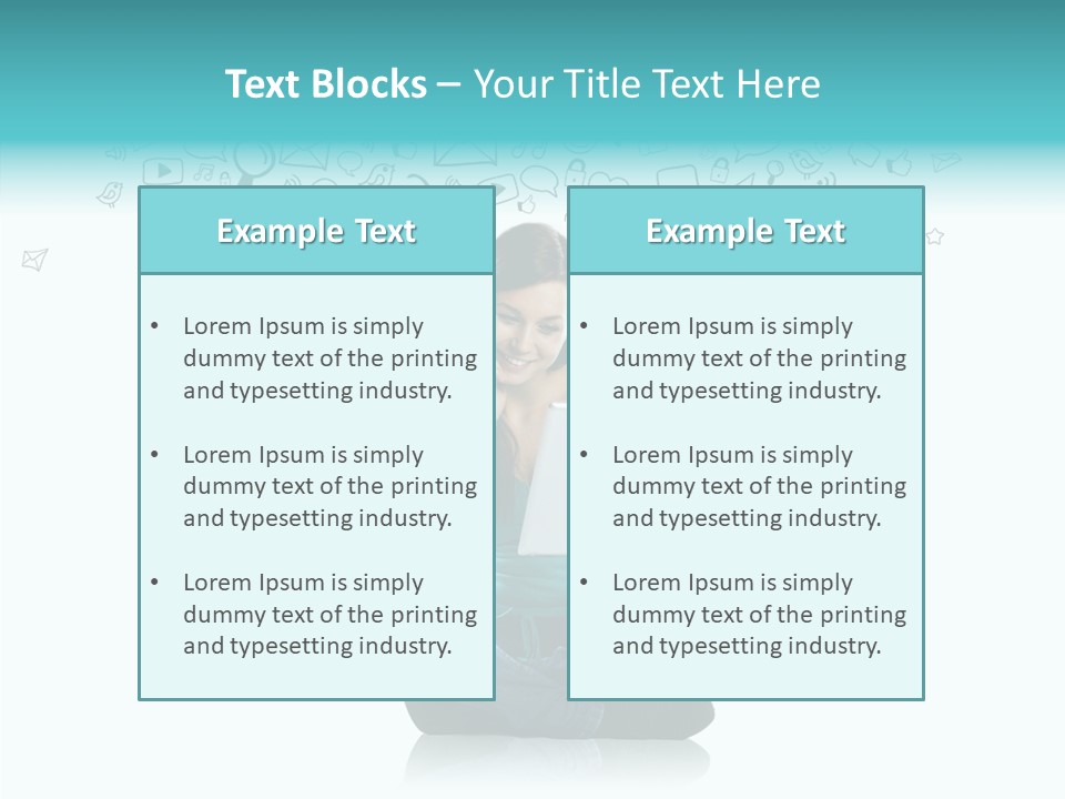 Digital Social Media Woman PowerPoint Template