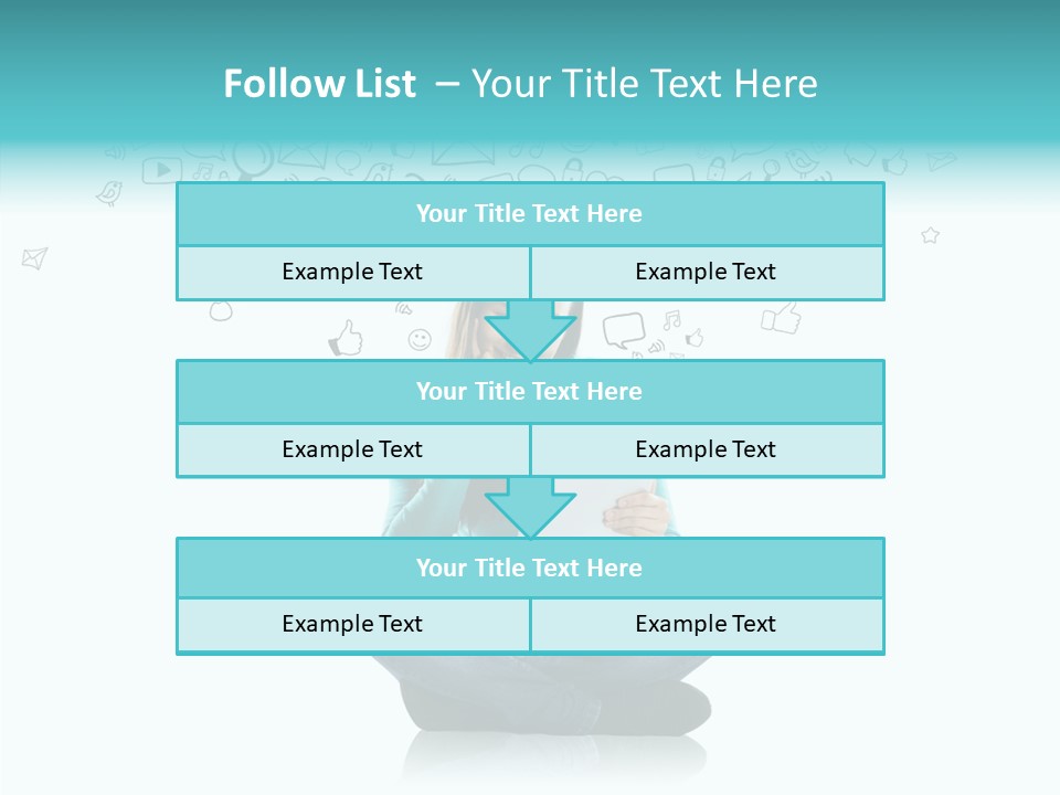 Digital Social Media Woman PowerPoint Template