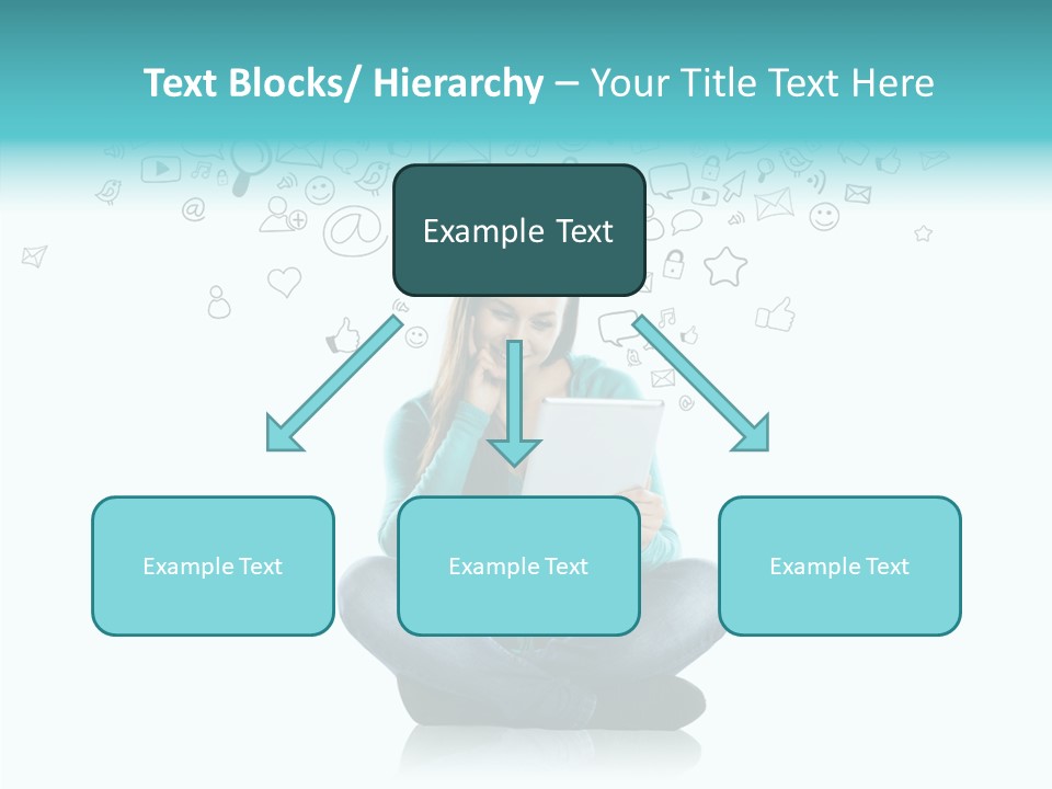 Digital Social Media Woman PowerPoint Template