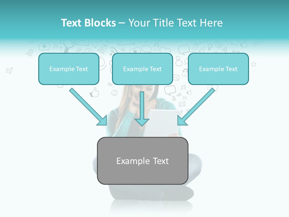 Digital Social Media Woman PowerPoint Template
