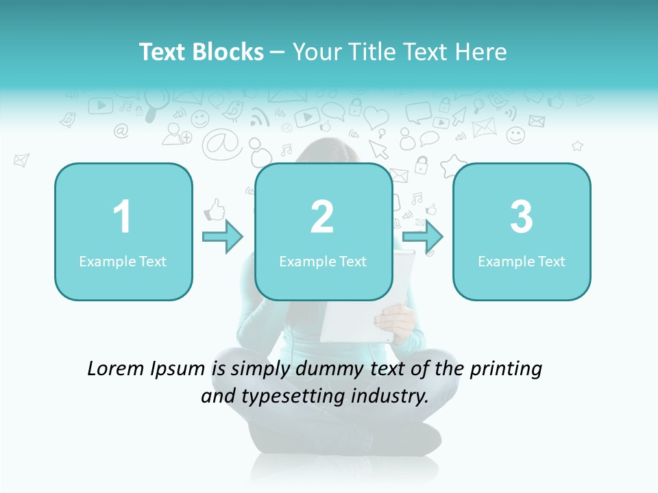 Digital Social Media Woman PowerPoint Template