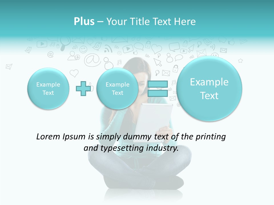 Digital Social Media Woman PowerPoint Template