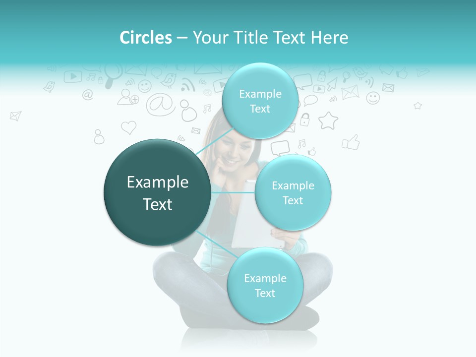 Digital Social Media Woman PowerPoint Template