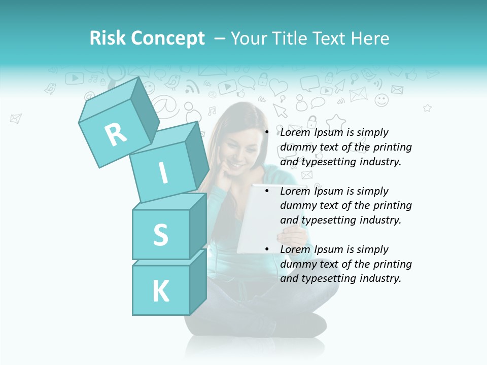 Digital Social Media Woman PowerPoint Template