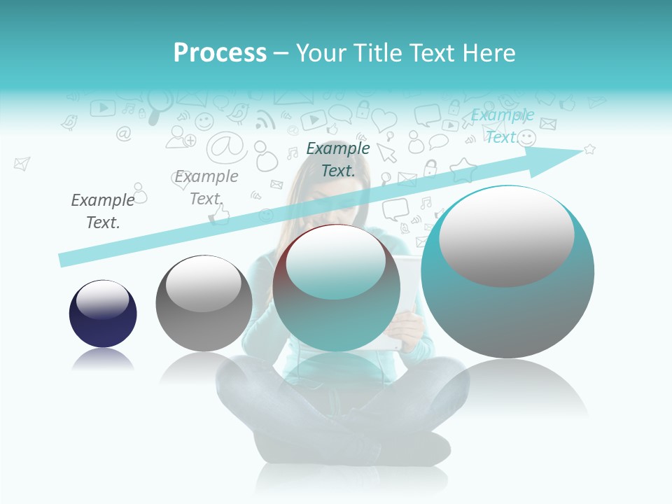 Digital Social Media Woman PowerPoint Template