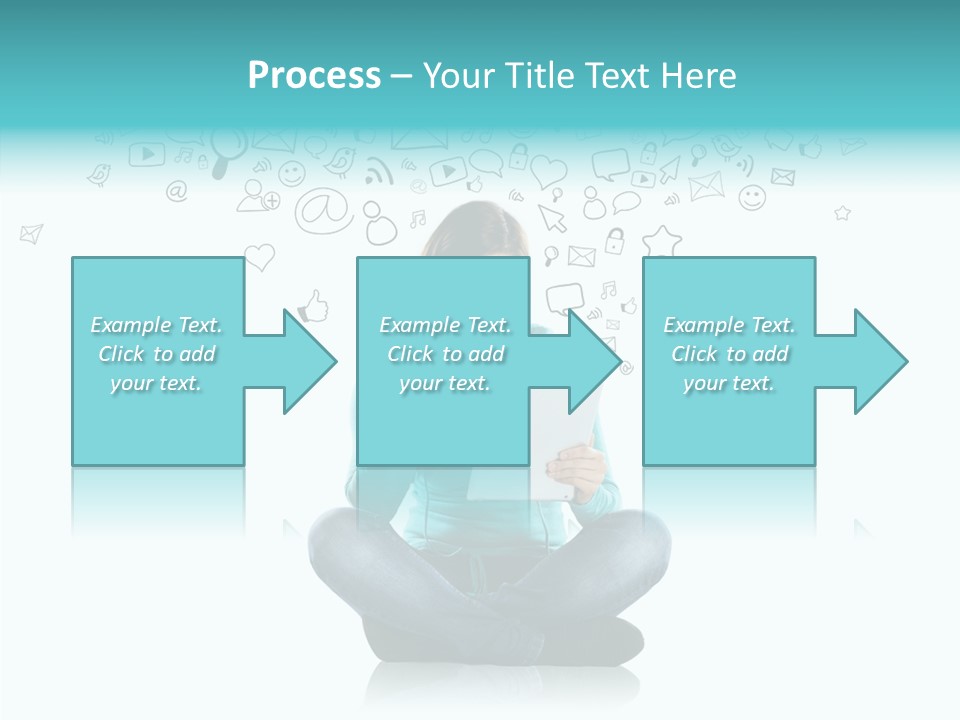 Digital Social Media Woman PowerPoint Template